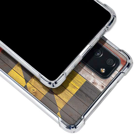 Maryland Flag Dark Wood Galaxy S20 FE Clear Case